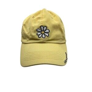 Life is Good Chill Cap Womens Adjustable Yellow Daisy Embroidered Hat